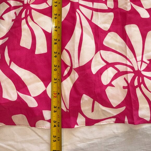 Lilly Pulitzer Genevieve Dress "Wish You Were Here" Pink 100% Silk Size 4 - Picture 9 of 9